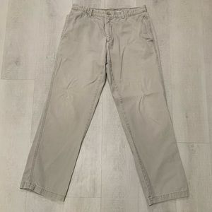 CALVIN KLEIN Super Sandwash Twill Khaki Pants 34x34 Cotton